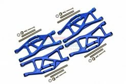 GPM Racing TXMW055FR-B | GPM Blue Aluminium Traxxas Maxx Front And Rear Lower Arms Set