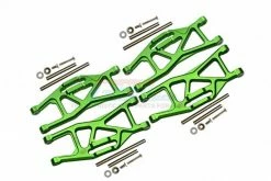 GPM Racing TXMW055FR-G | GPM Green Aluminium Traxxas Maxx Front And Rear Lower Arms Set
