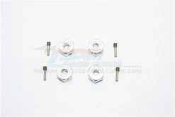 GPM Racing ADT129-4-S | GPM Silver Aluminium 12mm Wheel Hex +9mm Adapters 4Pcs