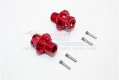 GPM Racing ARR010-+13MM-R | GPM Red Aluminium ARRMA Kraton, Talion & Outcast +13mm Wheel Hex Extension 2Pcs