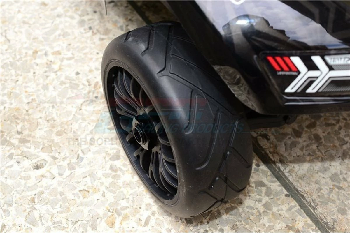 GPM Racing ARR88910-2-R | GPM Red Aluminium ARRMA Senton & Typhon +13mm Hex Adapter Widener Set W/ Radial On Road Wheels 2Pcs - Image 2