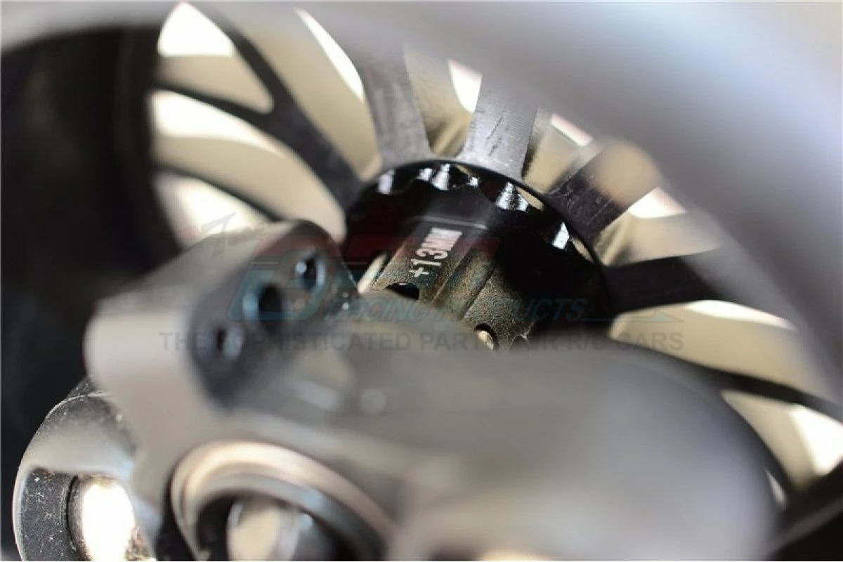 GPM Racing ARR88910-2-R | GPM Red Aluminium ARRMA Senton & Typhon +13mm Hex Adapter Widener Set W/ Radial On Road Wheels 2Pcs - Image 3