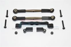 GPM Racing CRA049S-BK | GPM Black Aluminium Front Mount Holder W/ Spring Steel Turnbuckles 5Pcs