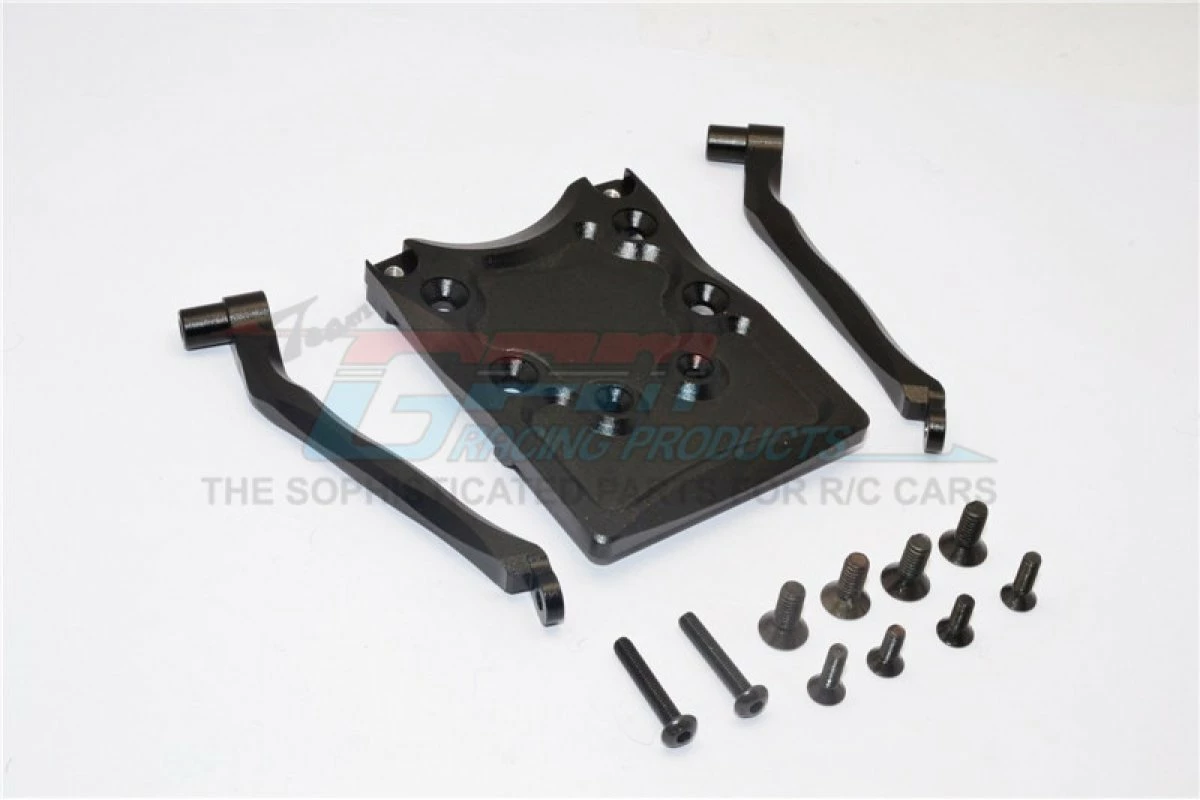 GPM Racing CRA331R-BK | GPM Black Aluminium Rear Skid Plate Set