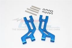 GPM Racing DT3057-B | GPM Blue Aluminium Rear Upper Suspension Arms 2Pcs W/ Hardware