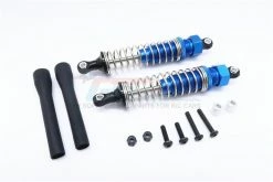 GPM Racing DT3090R-PBT-B-S-BEBK | GPM Blue Aluminium 90mm Rear Adjustable Shocks 2Pcs