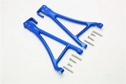 GPM Racing ER055-B | GPM Blue Aluminium Front Lower Suspension Arms 2Pcs W/ Hardware