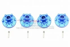 GPM Racing ER2006-B | GPM Blue Aluminium E-Revo VXL 2.0 17mm Clawed Wheel Hexs 4Pcs W/ Grub Screw