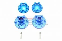 GPM Racing ER2006A-B | GPM Blue Aluminium E-Revo VXL 2.0 17mm Clawed Wheel Hexes Adapters 2Pcs W/ Grub Screw & Wheel Nuts