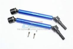 GPM Racing ER2123F-RSA-B | Traxxas E-Revo VXL 2.0 Blue Aluminium Front Or Rear Universal Drive Shafts 2Pcs
