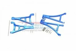 GPM Racing ER25455-B | GPM Blue Aluminium E-Revo VXL 2.0 Front Upper & Lower Suspension Arm Set W/ Hardware