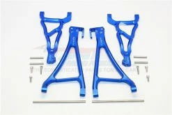 GPM Racing ER5455-B | GPM Blue Aluminium Front Upper & Lower Suspension Arms 4Pcs W/ Hardware