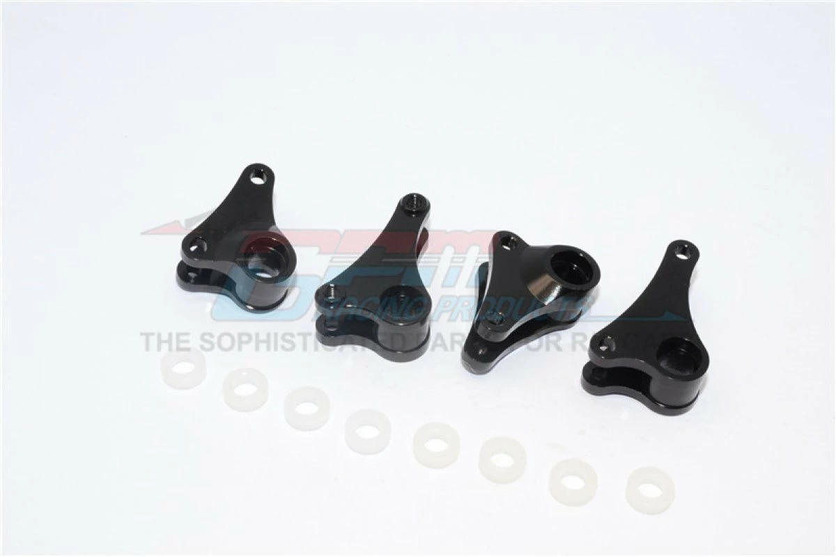 GPM Racing ERV027-BK | GPM Black Aluminium Traxxas Mini E-Revo Front And Rear Rocker Arm Set