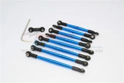 GPM Racing ERV160-B-BEBK | GPM Blue Aluminium Traxxas Mini E-Revo Complete Tie Rod Set