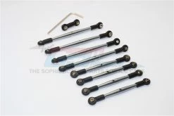 GPM Racing ERV160SN-OC-BEBK | GPM Stainless Steel Traxxas Mini E-Revo Complete Tie Rod Set W/ Allen Key