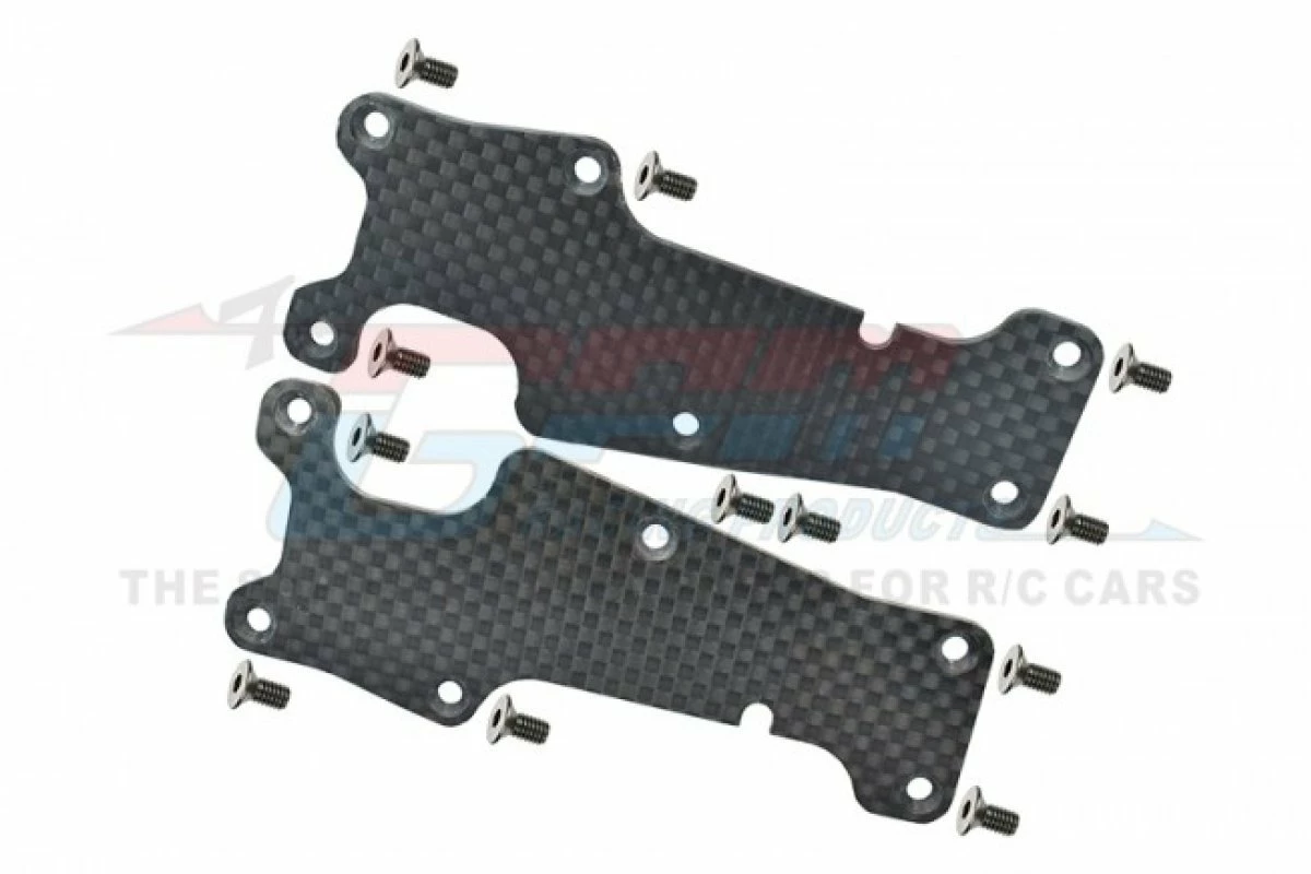 GPM Racing GSLE055A-BK | GPM Carbon Fibre Front Suspension Arm Covers 2Pcs