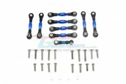 GPM Racing GT160-B-BEBK | GPM Blue Aluminium Adjustable Linkages 9Pcs W/ Hardware