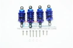 GPM Racing GT4750FR-B-P-BEBK | GPM Blue Aluminium Front & Rear Adjustable Shocks 4Pcs