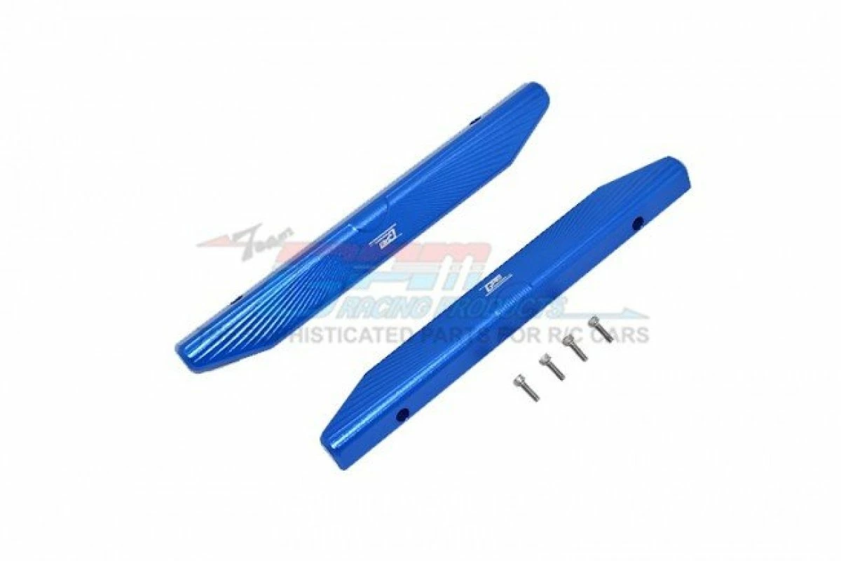 GPM Racing HS014L-B | GPM Blue Aluminium Hoss 4X4 VXL Chassis Nerf Bars (Long Version)