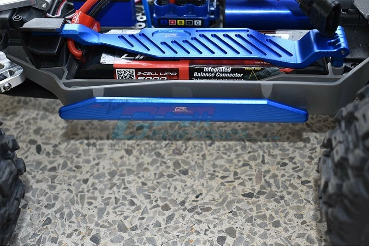 GPM Racing HS014L-B | GPM Blue Aluminium Hoss 4X4 VXL Chassis Nerf Bars (Long Version) - Image 3