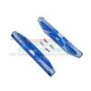 GPM Racing HS014X-B | GPM Blue Aluminium Hoss 4X4 VXL Chassis Nerf Bars W/ Silver Inlay