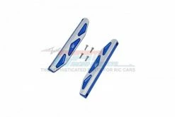 GPM Racing HS014XA-B | GPM Blue Aluminium Hoss 4X4 VXL Chassis Nerf Bars W/ Silver Inlay (Version A)