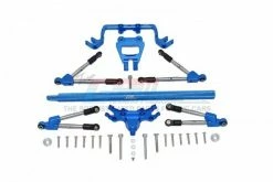 GPM Racing HS049FR25-B | GPM Blue Aluminium 1/10 Hoss 4X4 VXL Centre Brace + Front & Rear Tie Rods W/ Stabiliser