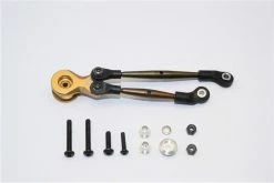 GPM Racing LB025STM-BK | GPM Black Aluminium Lunch Box Front Steering Linkage W/ Heavy Duty 25T Servo Saver