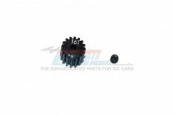 GPM Racing LM016T-BK | GPM Steel 16T 48dp/0.5Mod Pinion Gear