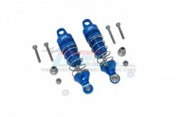 GPM Racing LM050F-B-S | GPM Blue Aluminium Losi Mini T & Mini B 2.0 50mm Front Shocks 2Pcs W/ Hardware