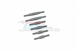 GPM Racing LM160S-SH-OC | GPM Silver Losi Mini-T & Mini-B 2.0 Adjustable Turnbuckles 6Pcs W/o Ball Ends