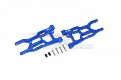 GPM Racing LU4056-B | GPM Blue Aluminium Rear Lower Suspension Arms 2Pcs W/ Hardware