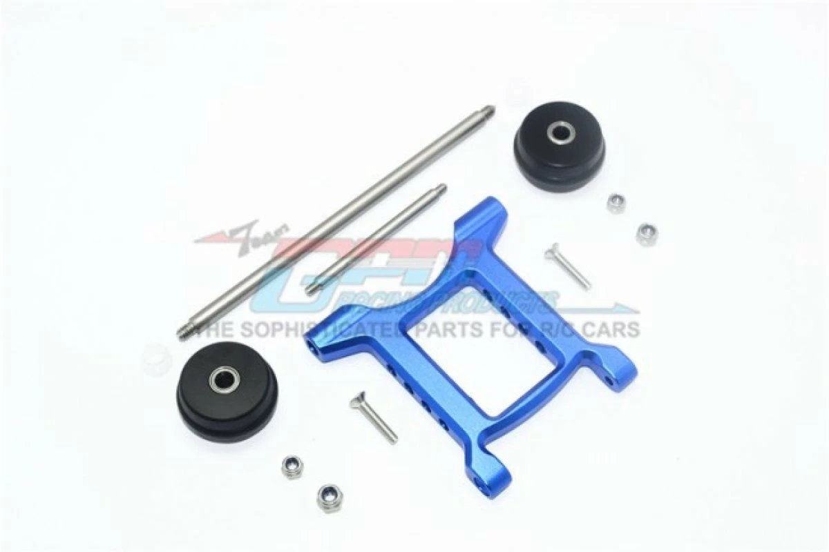 GPM Racing MAB040R-B | GPM Blue Aluminium ARRMA Granite 4x4 Adjustable Wheelie Bar