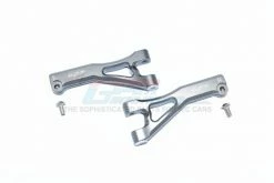 GPM Racing MAF054-GS | GPM Grey Silver Aluminium Front Upper Suspension Arms 2Pcs W/ Hardware