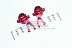 GPM Racing MAG021-R | GPM Red Aluminium ARRMA GRANITE 4x4 Left & Right Front Steering Hubs 2Pcs