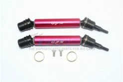GPM Racing GPM-MAG108FRS-R | GPM Red Steel & Aluminium Front Or Rear Universal CVD Driveshafts 2Pcs