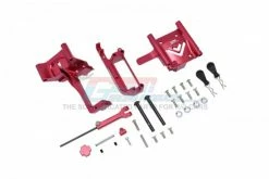 GPM Racing MAI038AB-R | GPM Red Aluminium Handbrake & Centre Differential Cover Kit