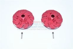 GPM Racing MAI10+6-DISK-R | GPM Red Aluminium 17mm Brake Disc Wheel Hex +6mm Adapters 2Pcs W/ Hardware