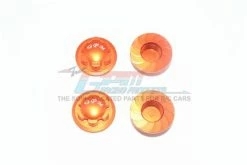 GPM Racing GPM-MAK005-OR | GPM Orange Aluminium 15mm Serrated Wheel Nuts 4Pcs