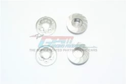 GPM Racing MAK005-S | GPM Silver Aluminium 17mm Serrated Wheel Nuts 4Pcs