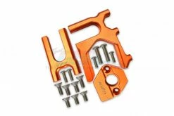 GPM Racing GPM-MAK01718A-OR | GPM Orange Aluminium Front/Rear Centre Differential & Motor Mount 3Pcs