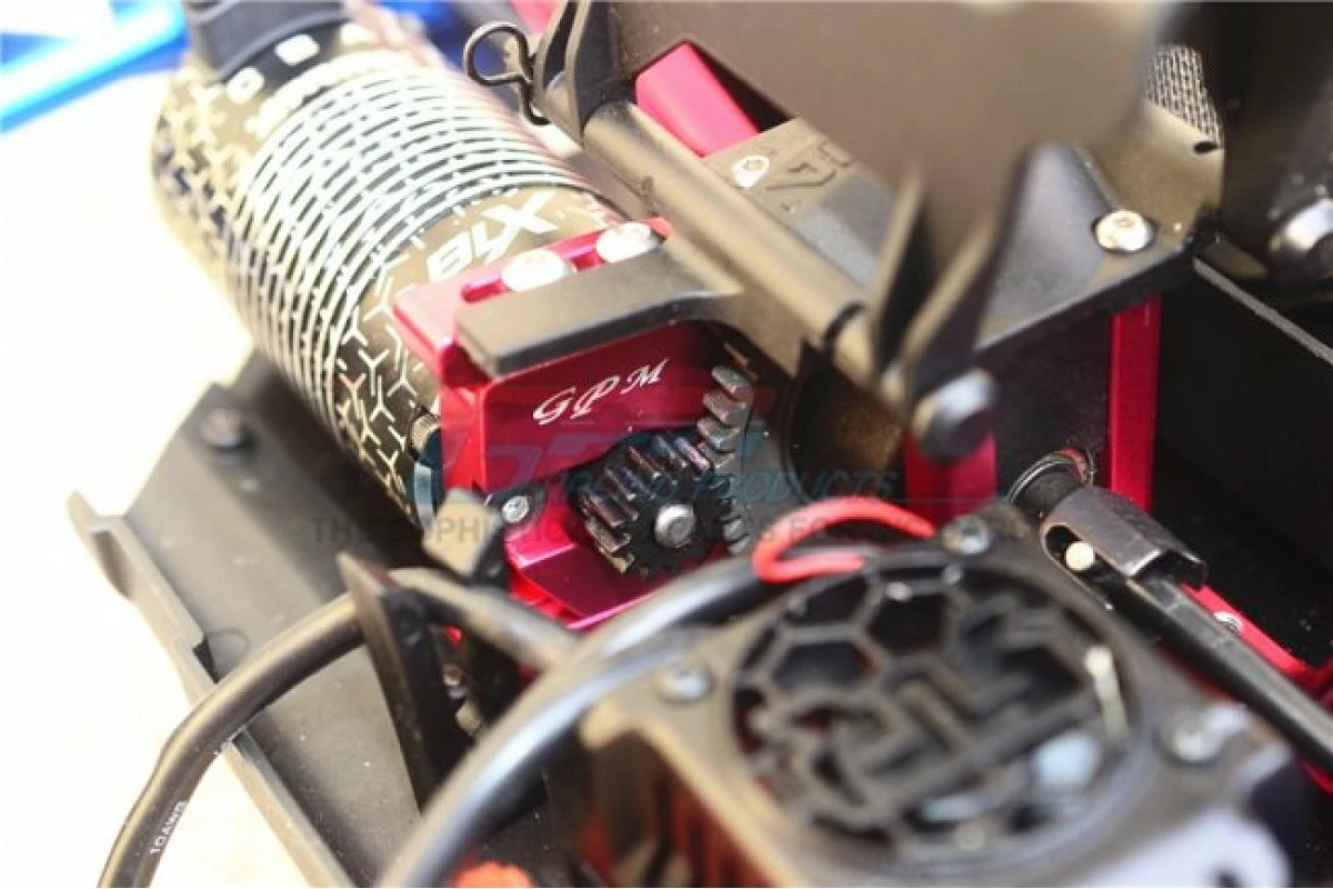 GPM Racing MAK01718A-R | GPM Red Aluminium ARRMA Kraton V4, Talion V4, Typhon V4 & Notorious V4 Motor Mount Set - Image 3