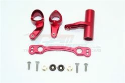 GPM Racing MAK048-R | GPM Red Aluminium ARRMA Kraton & Typhon Steering Assembly Set