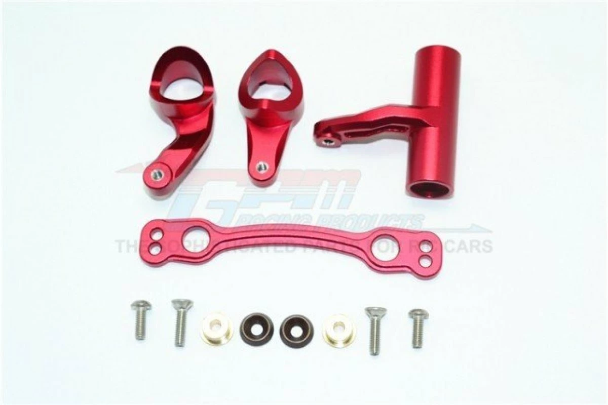 GPM Racing MAK048-R | GPM Red Aluminium ARRMA Kraton & Typhon Steering Assembly Set - Image 3