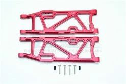 GPM Racing MAK056-R | GPM Red Aluminium ARRMA Kraton, Talion & Outcast Rear Lower Suspension Arms 2Pcs