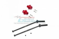 GPM Racing MAK14013-R | GPM Red Aluminium ARRMA Kraton Rear CVD Drive Shafts & +13mm Wheel Hex Extension 2Pcs