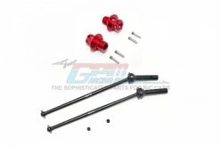 GPM Racing MAK14213-R | GPM Red Aluminium ARRMA Kraton Front CVD Drive Shafts & +13mm Wheel Hex Extension 2Pcs