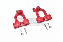 GPM Racing MAKS019-R | GPM Red Aluminum Front Steering Hub Carriers 2Pcs W/ Hardware