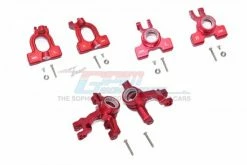 GPM Racing MAKS192122-R | GPM Red Front Hub Carriers (C-Hubs), Steering Hubs & Rear Hubs Set