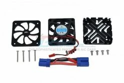 GPM Racing MAKX018FAN-BK | GPM Black Aluminium Motor Heat Sink W/ Cooling Fan